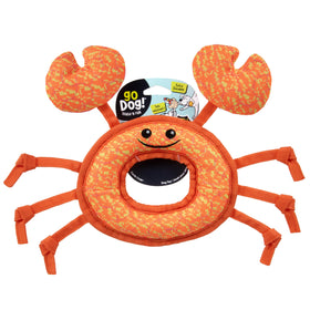 GoDog Tough Guard Curtis Crab Plush Dog Toy