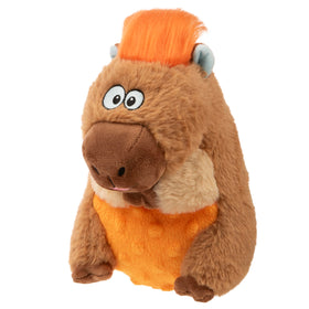 GoDog Silent Squeak Capybara Plush Dog Toy