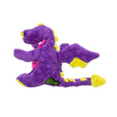 GoDog Dragons Chew Guard Squeaky Plush Dog Toy (Purple)