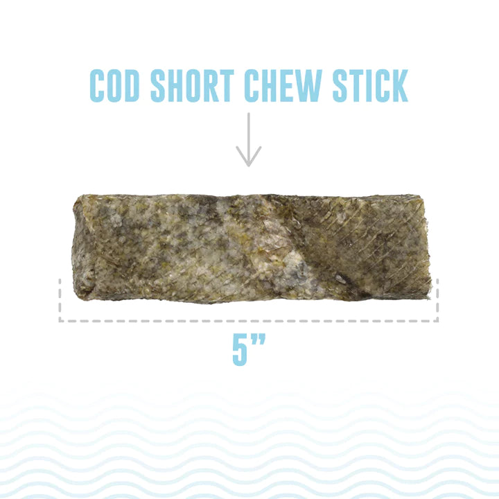 Icelandic+ - Hand Wrapped Cod Skin Short 5" Chew Sticks (For Dogs)