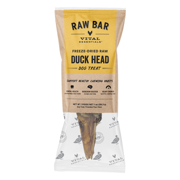 Vital Essentials Raw Bar Freeze-Dried Duck Heads Dog Treat