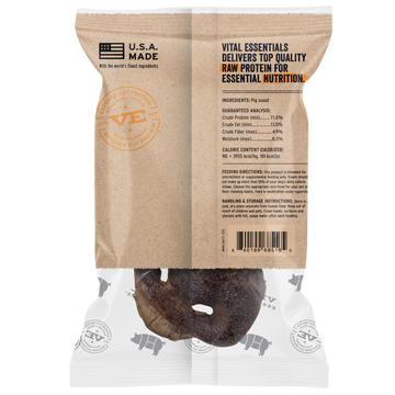 Vital Essentials Raw Bar Freeze-Dried Pig Snouts Dog Treat