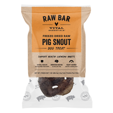 Vital Essentials Raw Bar Freeze-Dried Pig Snouts Dog Treat
