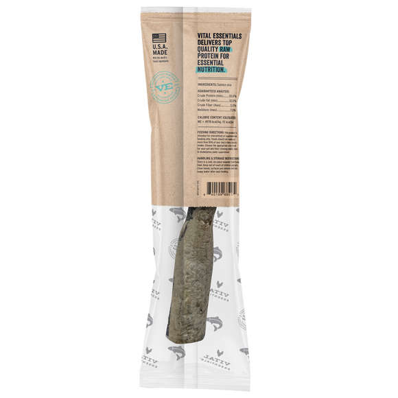 Vital Essentials Raw Bar Freeze-Dried Salmon Skin Dog Treat