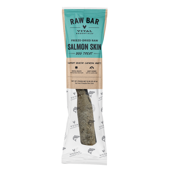 Vital Essentials Raw Bar Freeze-Dried Salmon Skin Dog Treat