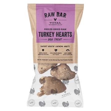 Vital Essentials Raw Bar - Freeze-Dried Turkey Hearts (Treat For Dogs)