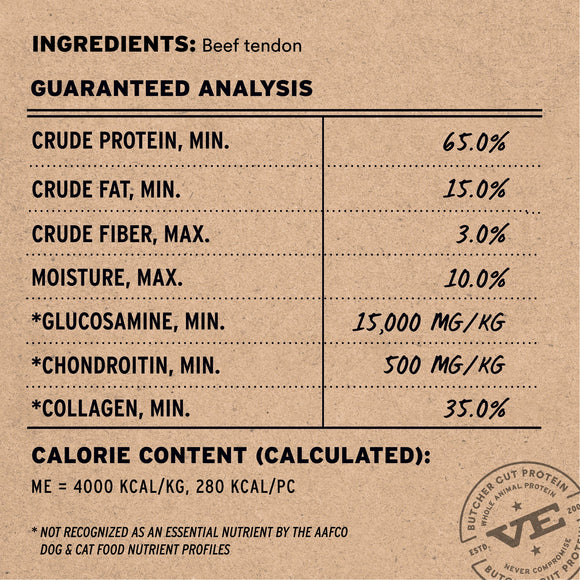 Vital Essentials Raw Bar - Freeze-Dried Beef Tendon (Treat For Dogs)