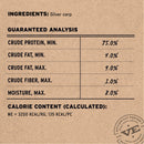 Vital Essentials Raw Bar - Freeze-Dried Silver Carp Filet (Treat For Dogs)