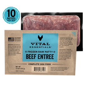Vital Essentials Frozen Raw Beef Entree Patties for Dogs 4.7 lb