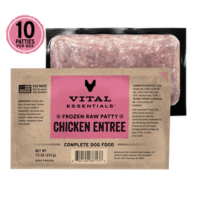 Vital Essentials Frozen Raw Chicken Entree Patties for Dogs 4.7 lb
