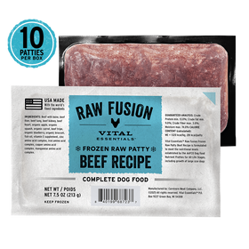 Vital Essentials Raw Fusion Beef Recipe Patties for Dogs 4.7 lb