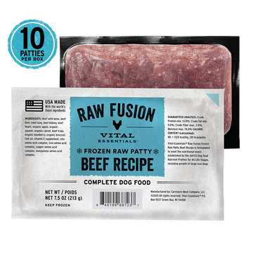 Vital Essentials Raw Fusion Beef Recipe Patties for Dogs 4.7 lb