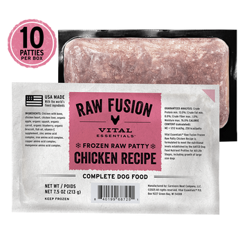 Vital Essentials Raw Fusion Chicken Recipe Patties for Dogs 4.7 lb