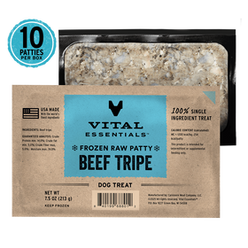 Vital Essentials Frozen Raw Beef Tripe Patties Dog Treats 4.7 lb
