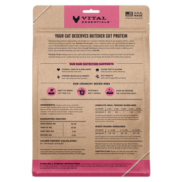Vital Essentials Micro Nibs - Freeze-Dried Chicken & Whitefish Entree (For Cats)