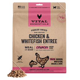 Vital Essentials Micro Nibs - Freeze-Dried Chicken & Whitefish Entree (For Cats)