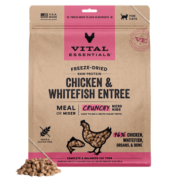 Vital Essentials Micro Nibs - Freeze-Dried Chicken & Whitefish Entree (For Cats)