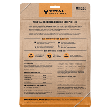 Vital Essentials Micro Nibs - Freeze-Dried Pork & Lamb Entree (For Cats)