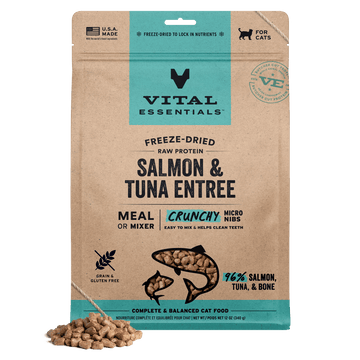 Vital Essentials Micro Nibs - Freeze-Dried Salmon & Tuna Entree (For Cats)