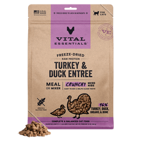 Vital Essentials Micro Nibs - Freeze-Dried Turkey & Duck Entree (For Cats)