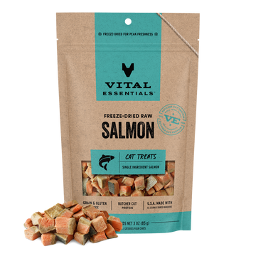 Vital Essentials Freeze-Dried Diced Salmon Treats (For Cats)