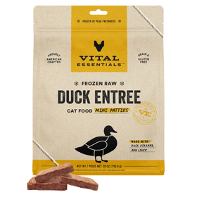Vital Essentials Frozen Raw Duck Mini Patties for Cats 28 oz
