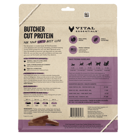 Vital Essentials Frozen Raw Turkey Mini Patties for Cats back of bag