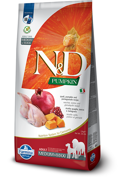 Farmina - N&D Pumpkin - Quail, Pomegranate & Pumpkin Med/Maxi (Dry Dog Food)