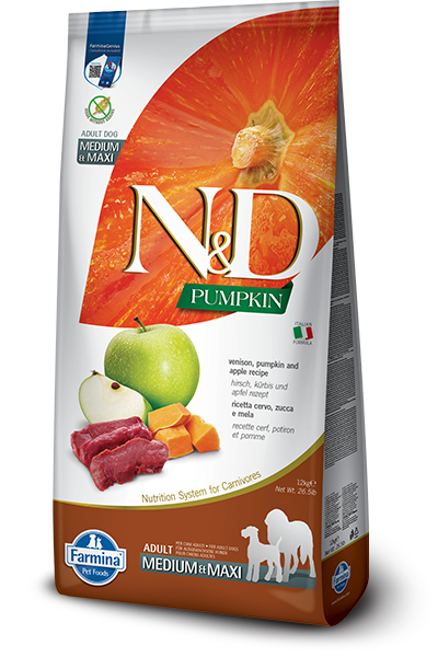 Farmina - N&D Pumpkin - Venison, Apple & Pumpkin Medium & Maxi (Dry Dog Food)