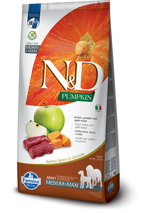 Farmina - N&D Pumpkin - Venison, Apple & Pumpkin Medium & Maxi (Dry Dog Food)