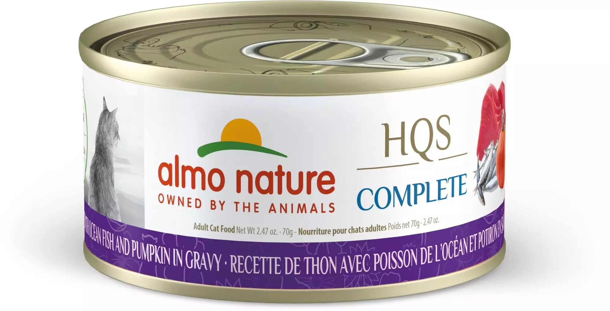 Almo Nature - HQS Complete Tuna with Ocean Fish & Pumpkin in Gravy (Wet Cat Food)