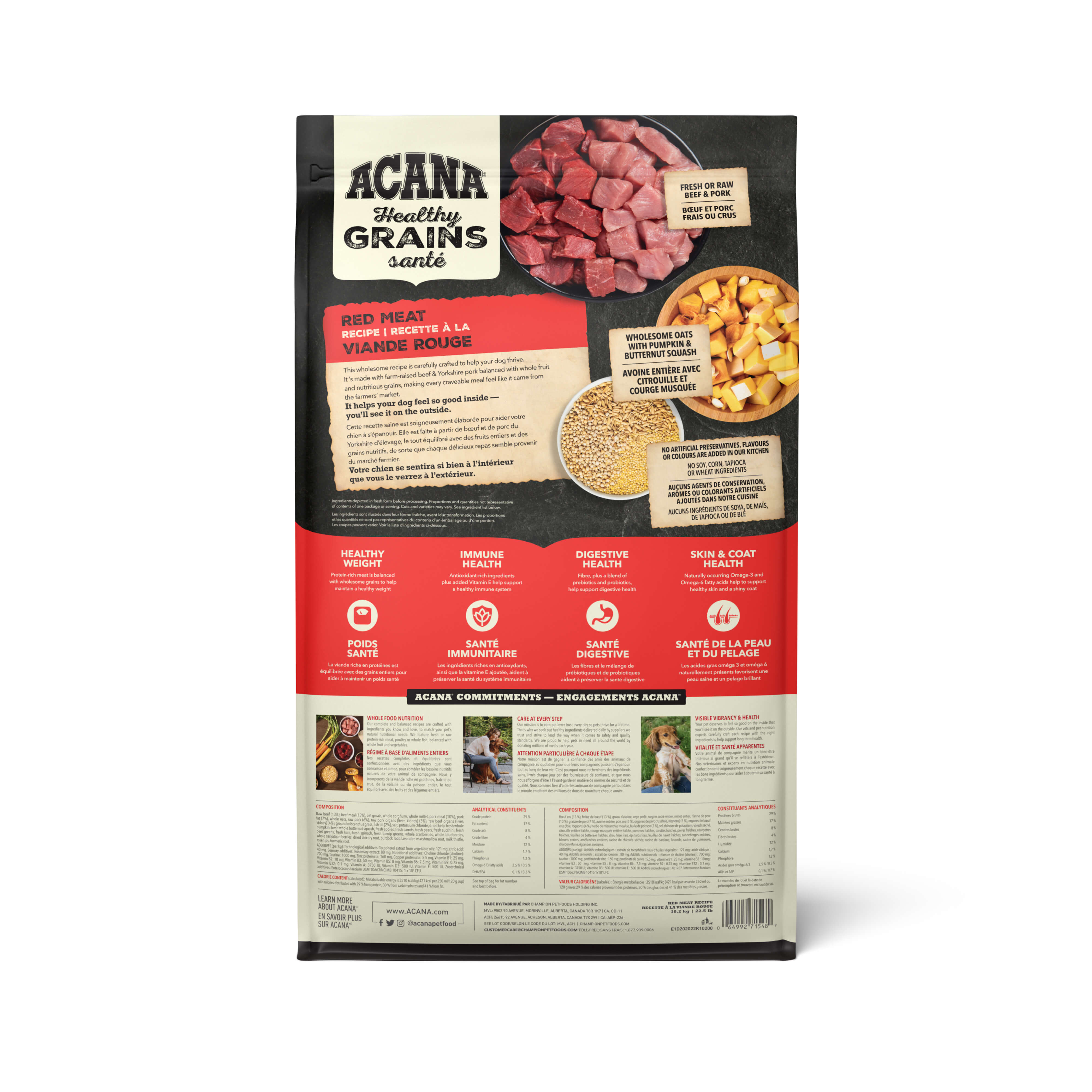 Acana - Healthy Grains - Red Meat Recipe (Dry Dog Food)