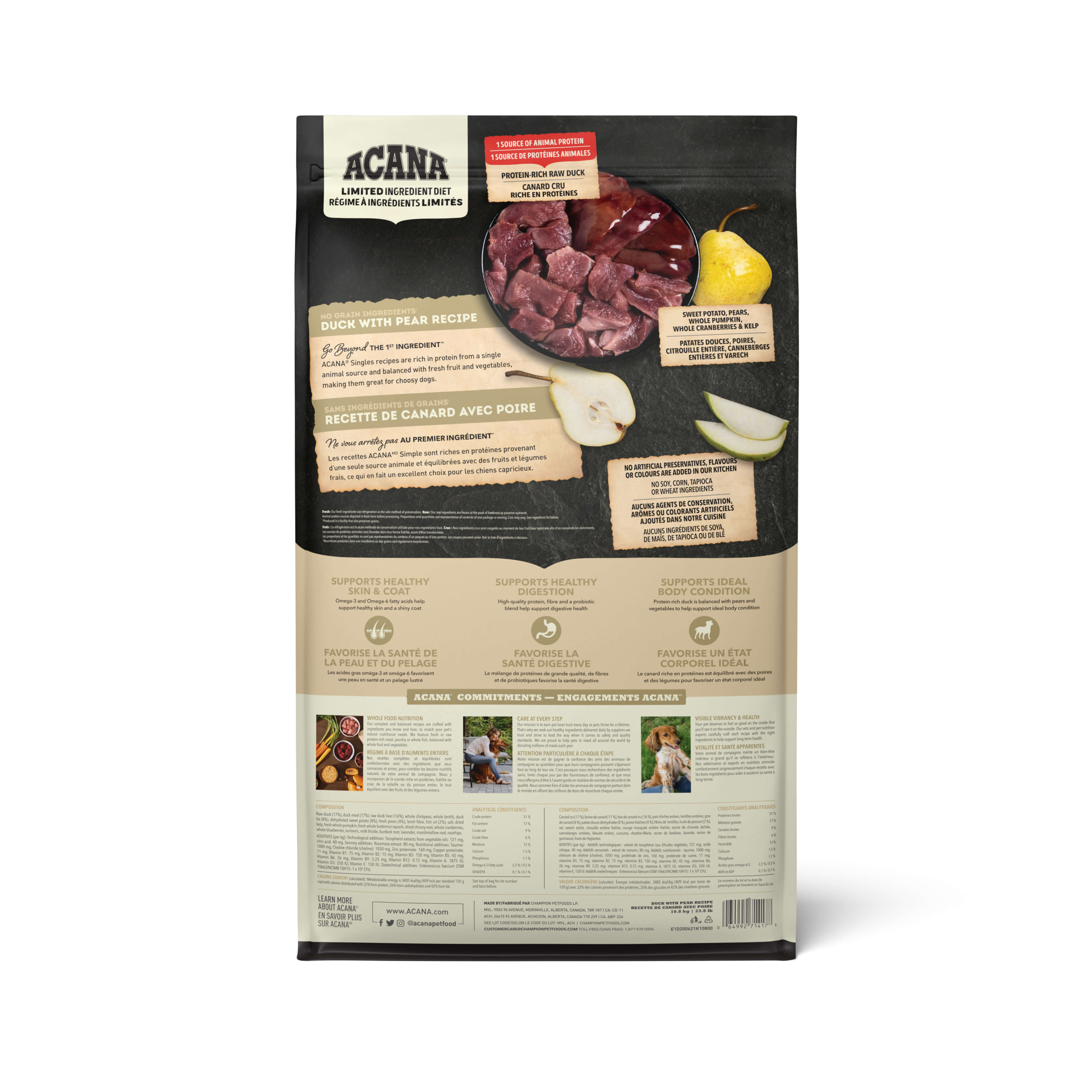 Acana - Singles - Duck with Pear Limited Ingredient Recipe (Dry Dog Food)