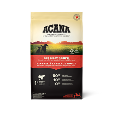 ACANA Red Meat Recipe grain-free dry dog food bag