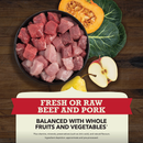 ACANA Red Meat Recipe 60% animal ingredients and 40% fruit, vegetables and nutrients