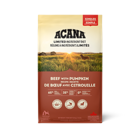 ACANA Singles Beef with Pumpkin limited ingredient dry dog food bag