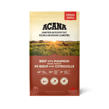 ACANA Singles Beef with Pumpkin limited ingredient dry dog food bag