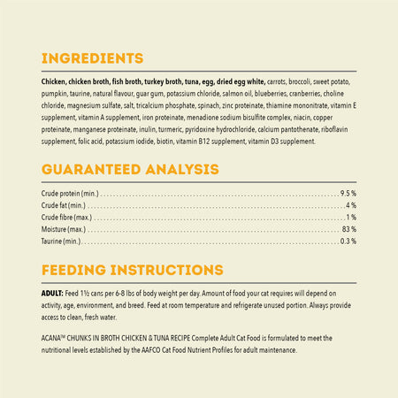 Acana - Chunks in Broth - Chicken & Tuna Recipe (Wet Cat Food)