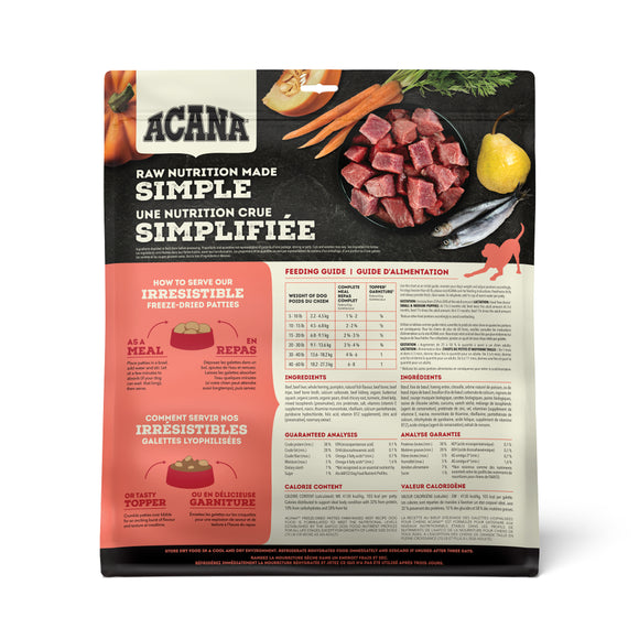 Acana - Freeze-Dried Beef Recipe Patties (For Dogs)