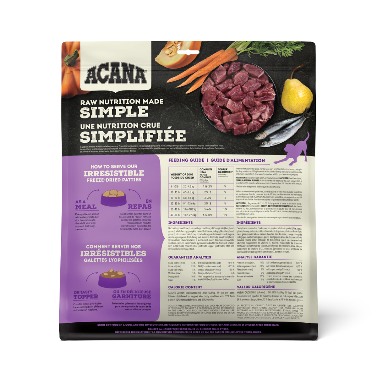 Acana - Freeze-Dried Duck Recipe Patties (For Dogs)
