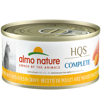 Almo Nature | HQS Complete Chicken Recipe with Sweet Potatoes in Gravy | Wet Cat Food Toronto