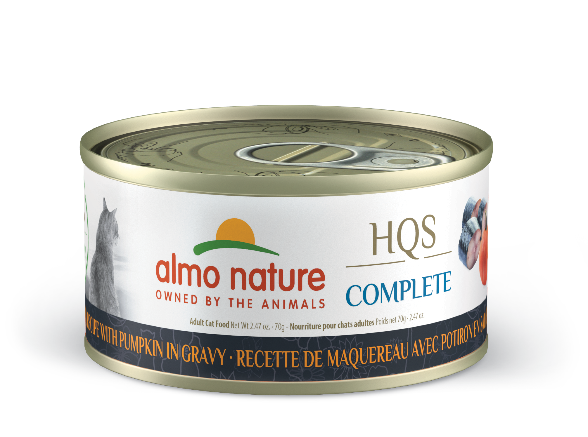 Almo Nature - HQS Complete Mackerel Recipe with Pumpkin in Gravy (Wet Cat Food)