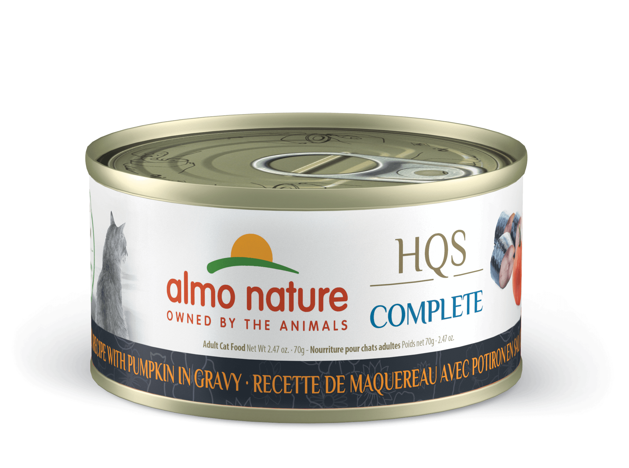  Almo Nature - HQS Complete Mackerel Recipe with Pumpkin in Gravy (Wet Cat Food)