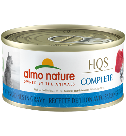 Almo Nature - HQS Complete Tuna Recipe with Sardines in Gravy | Wet Cat Food Toronto