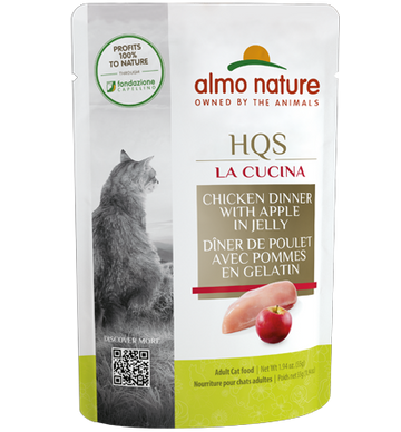 Almo Nature - HQS La Cucina Chicken Dinner with Apple in Jelly | Wet Cat Food