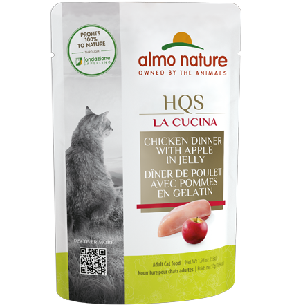 Almo Nature - HQS La Cucina Chicken Dinner with Apple in Jelly | Wet Cat Food