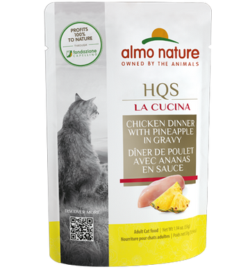 Almo Nature - HQS La Cucina Chicken Dinner with Pineapple in Gravy | Wet Cat Food