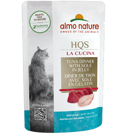 Almo Nature - HQS La Cucina Tuna Dinner with Sole in Jelly (Wet Cat Food)