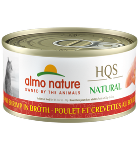 Almo Nature - HQS Natural Chicken and Shrimps in Broth (Wet Cat Food)