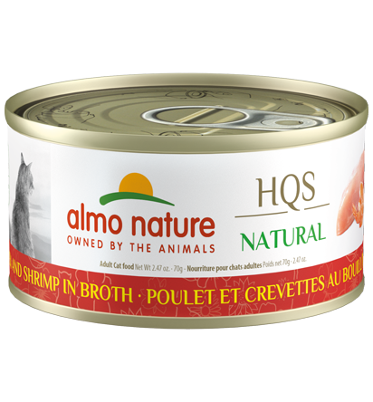 Almo Nature - HQS Natural Chicken and Shrimps in Broth (Wet Cat Food)